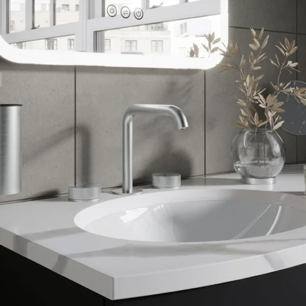 Crosswater 3one6 Basin 3 Hole Set Deck Mounted Stainless