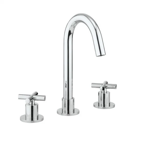Crosswater Mpro Crosshead Basin Set Single Plate Chrome