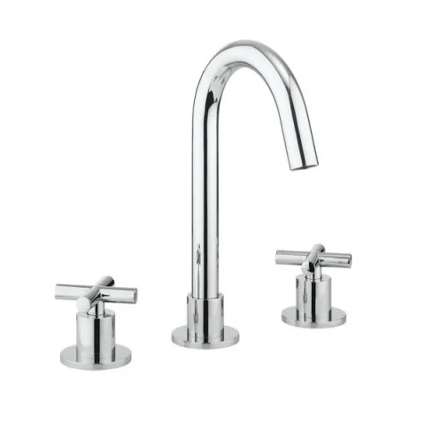 Crosswater Mpro Crosshead Basin Set Single Plate Chrome detail view - Image 1