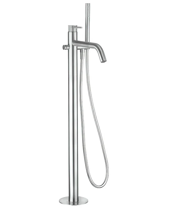 Crosswater 3one6 Floor Standing Bath Shower Mixer Mono Stainless detail view - Image 3