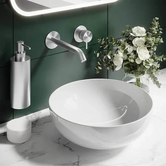 Crosswater 3one6 Soap Dispenser Stainless detail view - Image 2