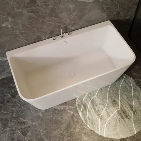 Crosswater Artist Petite Bath White detail view - Image 3