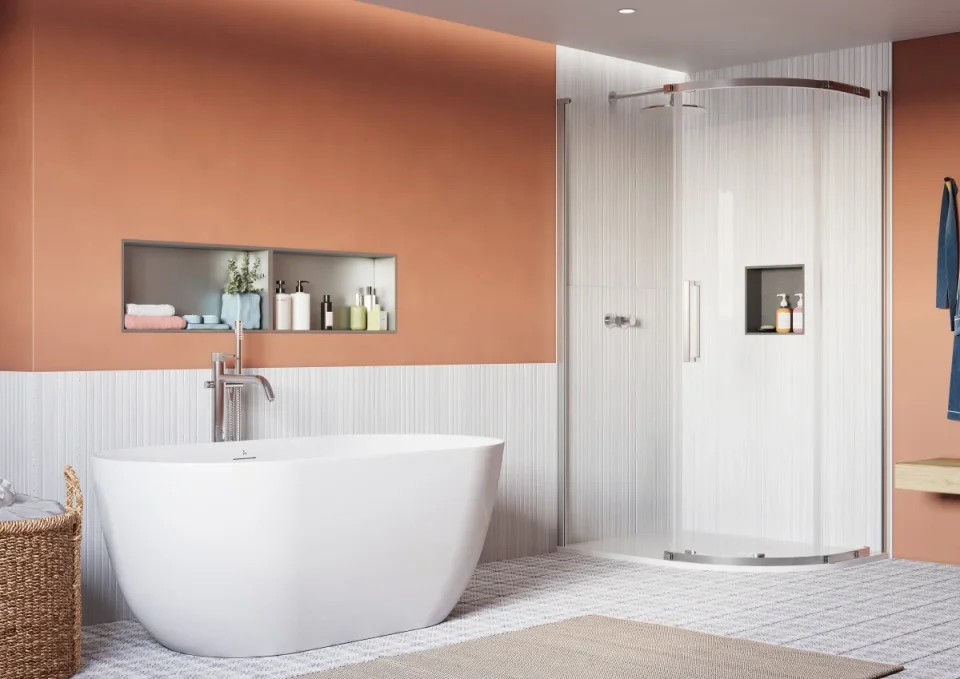 Crosswater Asura 8mm Quadrant Door 1000 X 800 Brushed Nickel detail view - Image 2