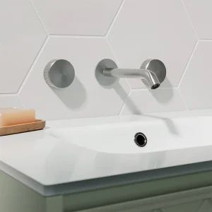 Crosswater 3one6 Basin 3 Hole Set Wall Mounted Stainless