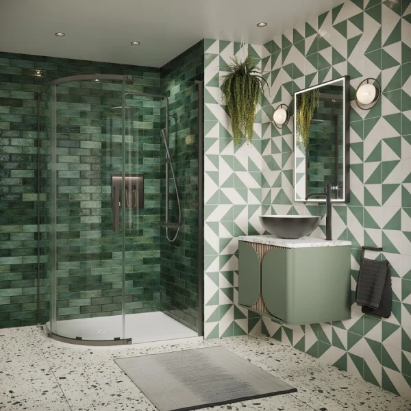 Crosswater Asura 8mm Quadrant Door 1000 X 800 Matt Black