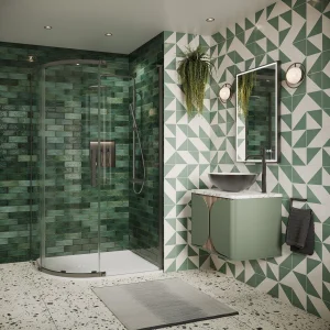 Crosswater Asura 8mm Quadrant Door 1200 X 800 Matt Black