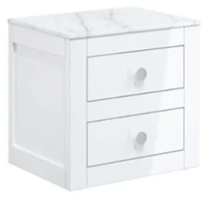 Crosswater Canvass Basin Unit 485 White Gloss