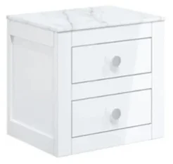 Crosswater Canvass Basin Unit 485 White Gloss