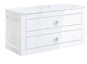 Crosswater Canvass Basin Unit 900 White Gloss