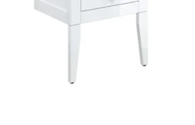 Crosswater Canvass Furniture Leg Set X 2 White Gloss detail view - Image 1