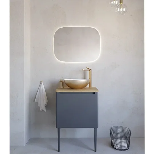 Crosswater Circus Counter Basin 400 No Overflow Brushed Brass detail view - Image 3