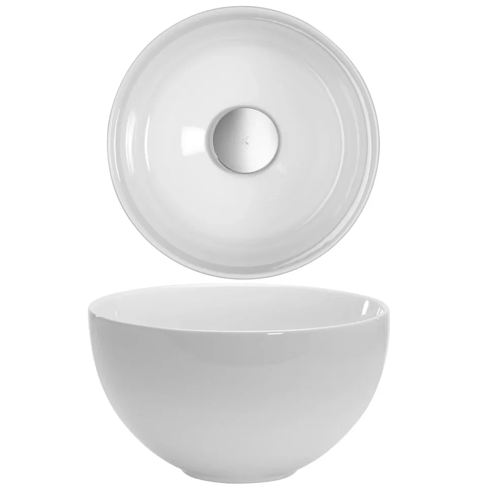 Crosswater Circus Counter Mini Basin 230 No Overflow White detail view - Image 1