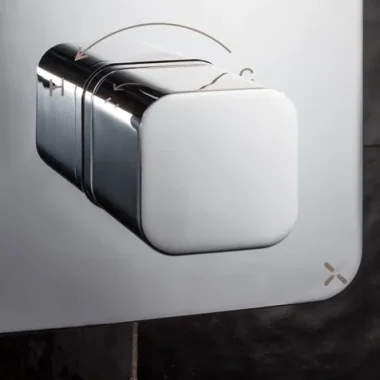 Crosswater Crossbox Glide Ii 2 Outlet Trim & Levers Chrome detail view - Image 3