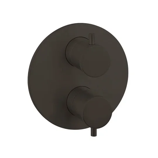 Crosswater Crossbox Mpro Industrial 1 Outlet Trim & Levers Carbon Black detail view - Image 1