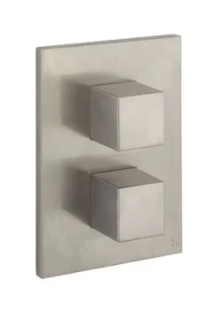 Crosswater Crossbox Verge 3 Outlet Trim & Levers Brushed Nickel detail view - Image 1