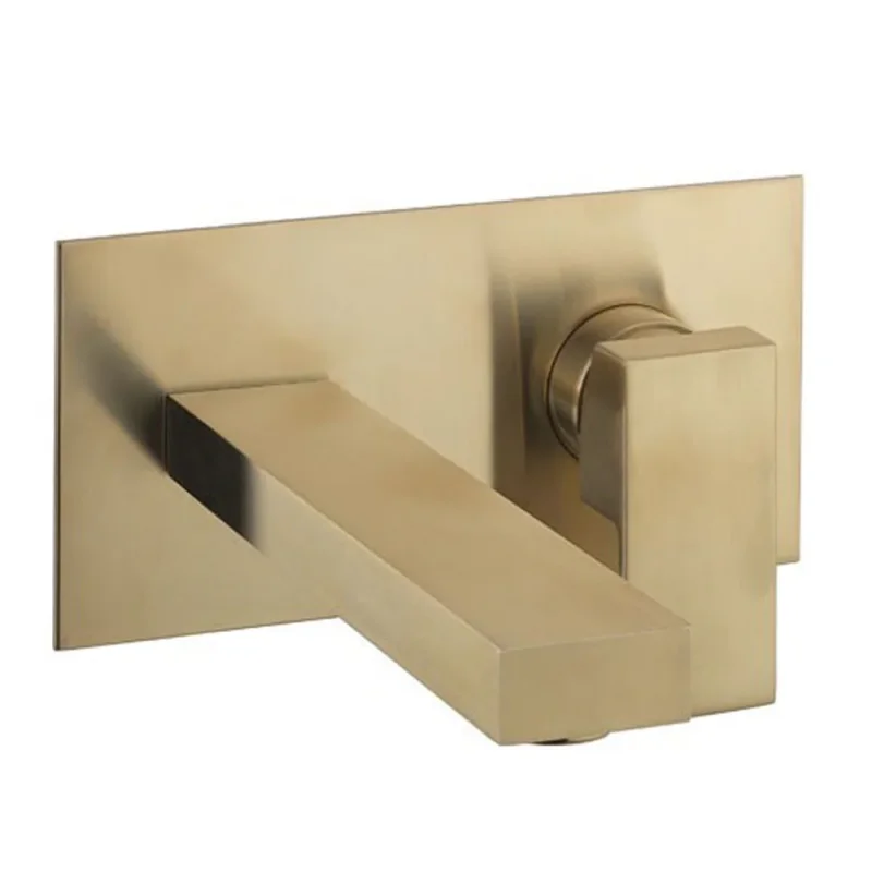 Crosswater Verge Wall Mounted 2 Hole Set Brushed Brass detail view - Image 1