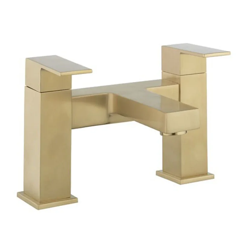 Crosswater Verge Bath Filler Brushed Brass detail view - Image 1