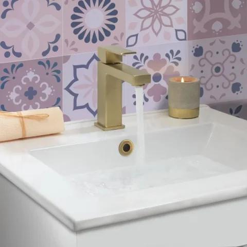 Crosswater Verge Basin Mono No Waste Brushed Brass detail view - Image 2