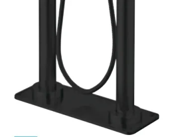 Crosswater Union Floor Plate Matt Black detail view - Image 1