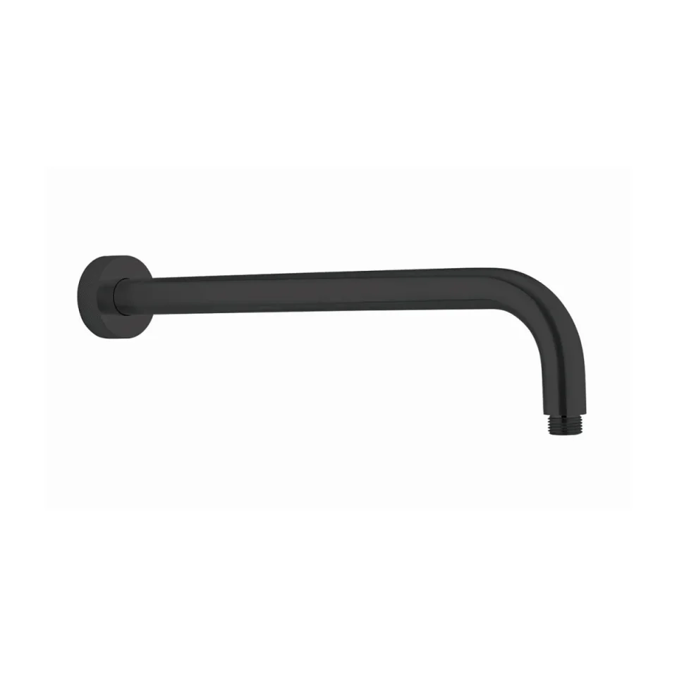 Crosswater Union 400mm Shower Arm Matt Black detail view - Image 1