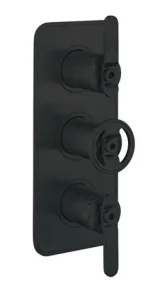Crosswater Union 3 Handle Trimset Matt Black Lever - Must Be Paired With Wlbp2001r+ Or Wlbp3001r+