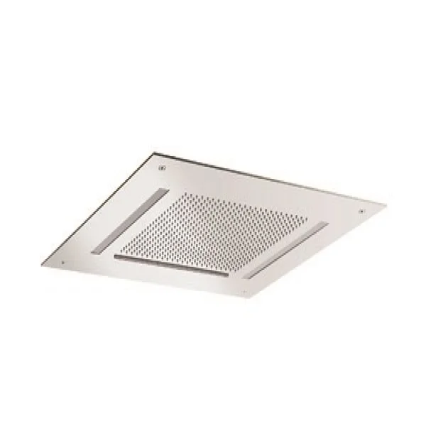 Crosswater Tranquil Recessed Shower Head with Waterfall & Chromotherapy 500mm Stainless Steel Effect