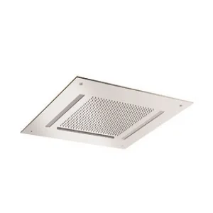 Crosswater Tranquil Recessed Shower Head with Waterfall & Chromotherapy 500mm Stainless Steel Effect