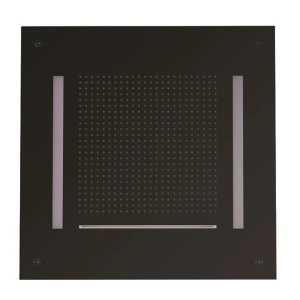 Crosswater Tranquil Recessed Shower Head with Waterfall & Chromotherapy 500mm Matt Black