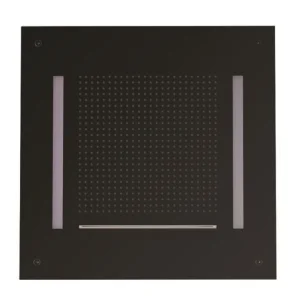 Crosswater Tranquil Recessed Shower Head With Waterfall & Chromotherapy 500mm Matt Black