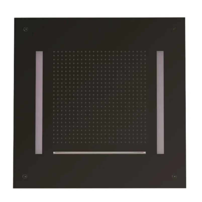 Crosswater Tranquil Recessed Shower Head With Waterfall & Chromotherapy 500mm Matt Black detail view - Image 1