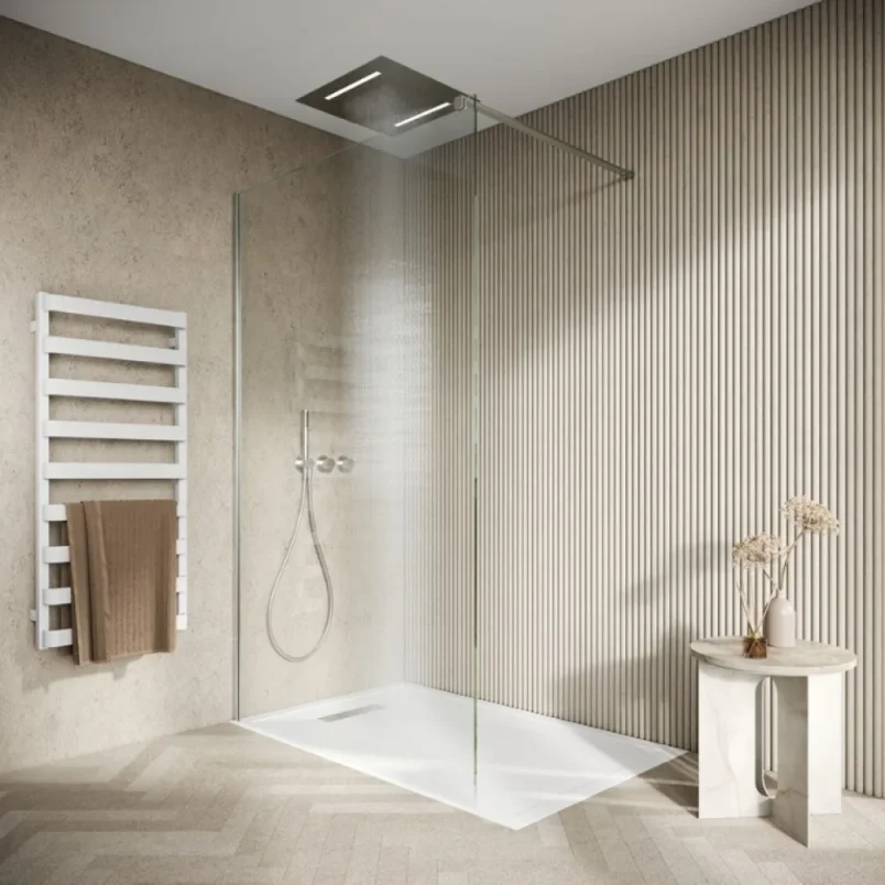 Crosswater Tranquil Recessed Shower Head With Waterfall & Chromotherapy 500mm Chrome detail view - Image 3