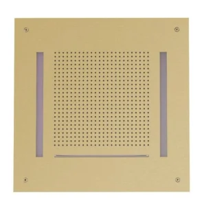 Crosswater Tranquil Recessed Shower Head With Waterfall & Chromotherapy 500mm Brushed Brass