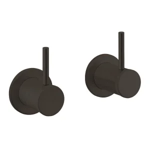 Crosswater Mpro Industrial Wall Stop Taps Carbon Black