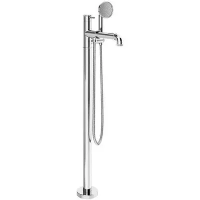 Crosswater Mpro Industrial Bath Shower Mixer Floor Standing Chrome detail view - Image 1