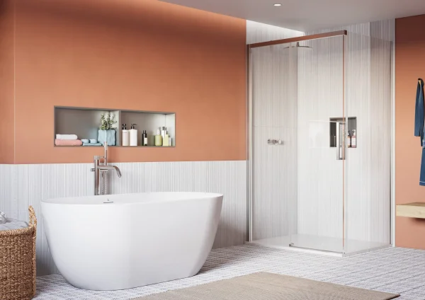 Crosswater Asura 8mm Side Panel for Sliding Door 900 Chrome