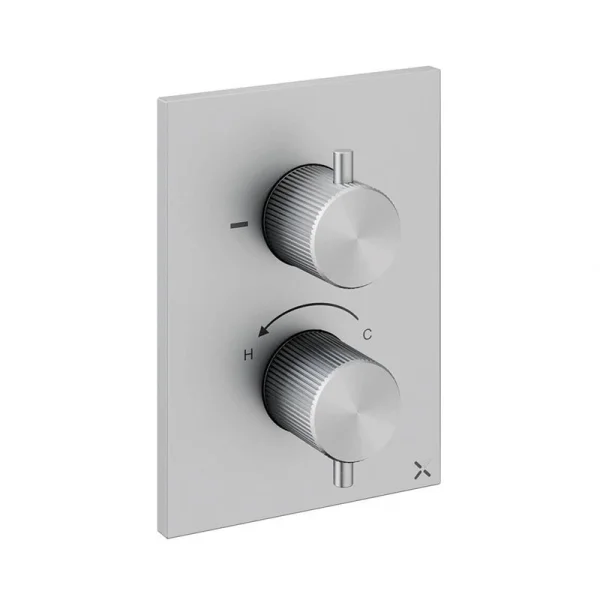 Crosswater Crossbox 3ONE6 2 Outlet Trim & Levers Stainless