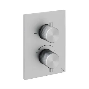 Crosswater Crossbox 3ONE6 2 Outlet Trim & Levers Stainless