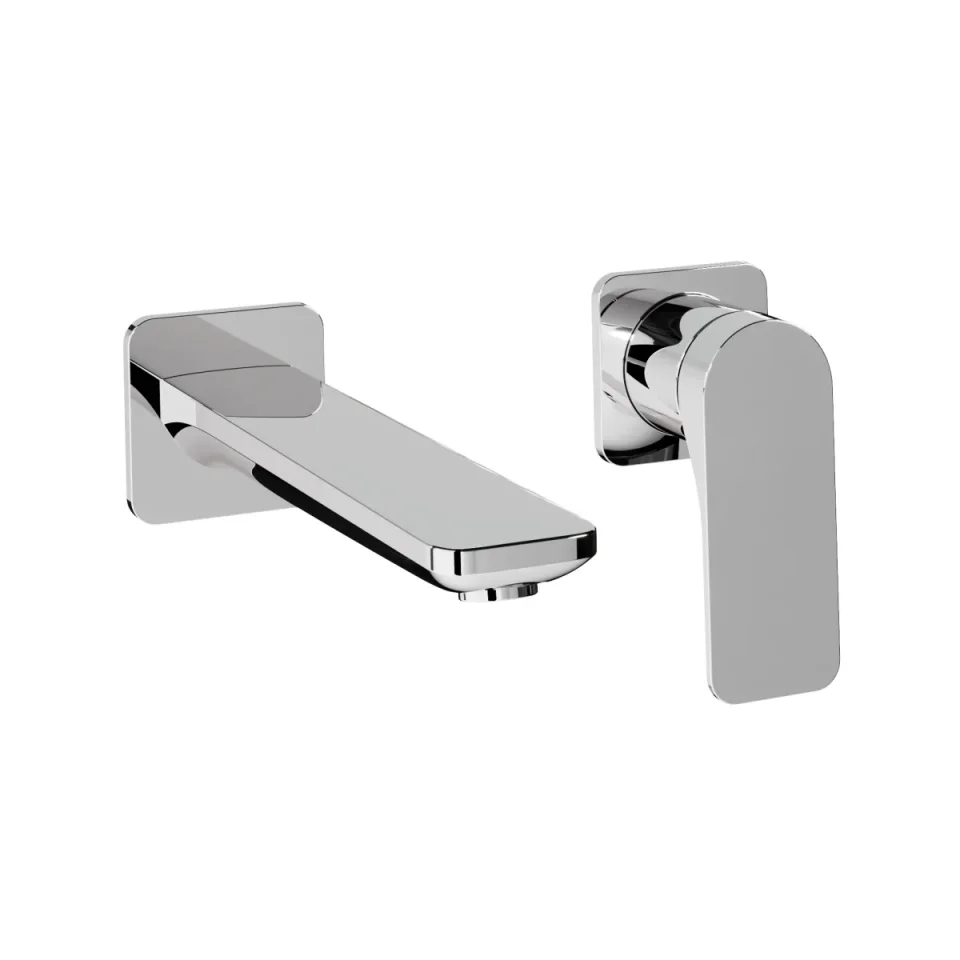 Crosswater Fuse 2 Hole Basin Set Chrome detail view - Image 1