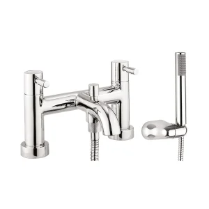 Crosswater Fusion Bath Shower Mixer Dual Lever with Kit Chrome