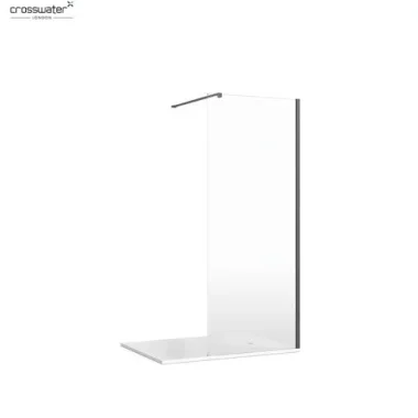 Crosswater Gallery Glass Wall Brace Matt Black detail view - Image 2