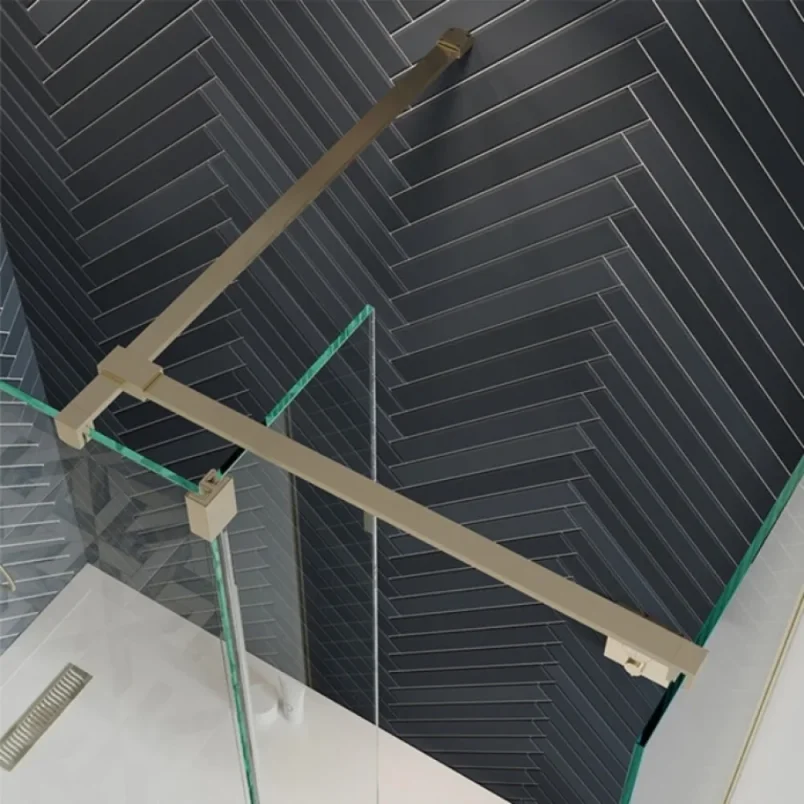 Crosswater Gallery T Brace Bar Brushed Brass detail view - Image 2