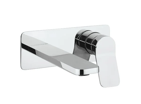 Crosswater Glide II Basin Set Single Plate Wall Mounted Chrome