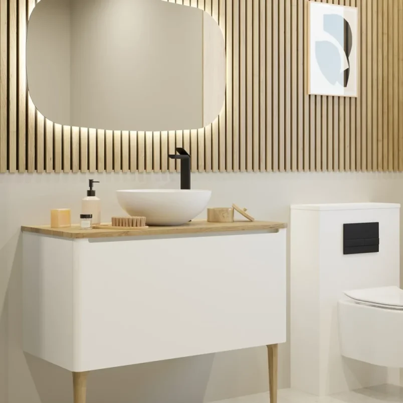 Crosswater Glide Ii Basin Tall Monobloc Matt Black detail view - Image 3