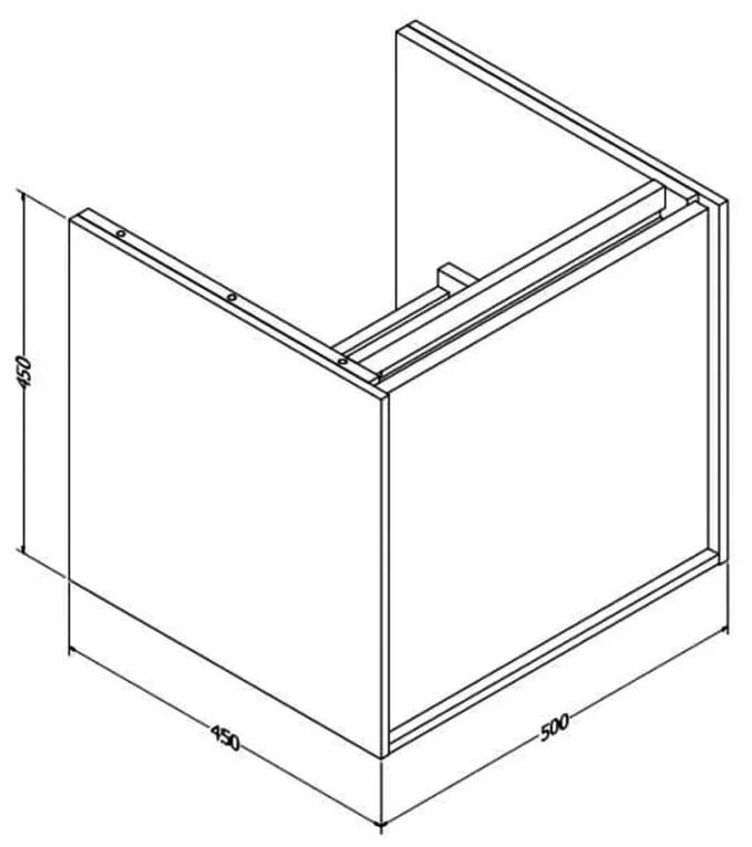 Crosswater Infinity Single Drawer Unit 500 Matt White detail view - Image 2
