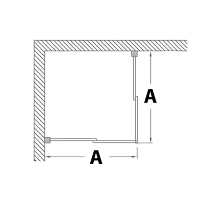 Crosswater Kai 6 Corner Entry Sliding Door 760 Silver detail view - Image 2
