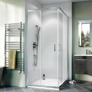 Crosswater Kai 6 Corner Entry Sliding Door 900 Silver