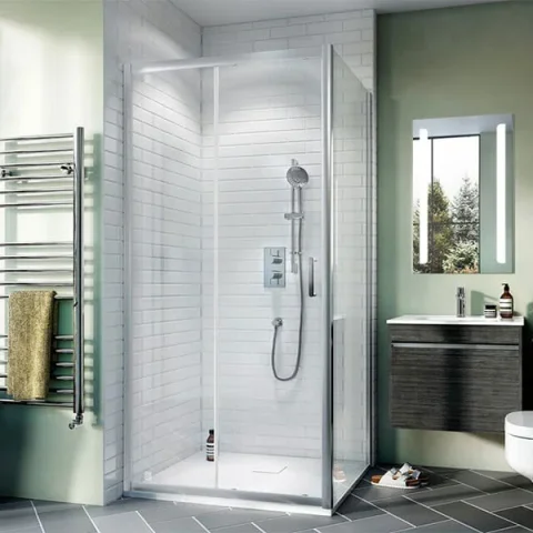 Crosswater Kai 6 Single Slider 1000 Silver detail view - Image 1