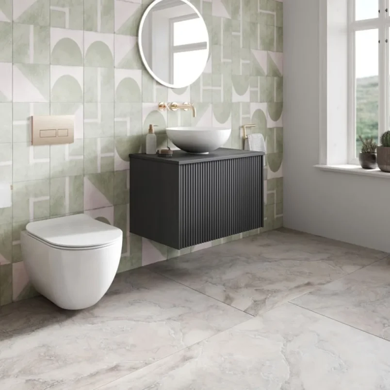 Crosswater Limit Single Drawer Unit 700 Steelwood/anthracite detail view - Image 2