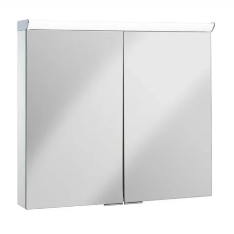 Crosswater Lustro Led 2 Door Mirror Cabinet 800x700 detail view - Image 1