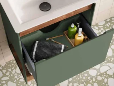 Crosswater Mada Basin Unit 600 Sage Green detail view - Image 2